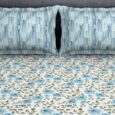 Bonica Anti-Viral Floral Double Bedsheet – Light Blue